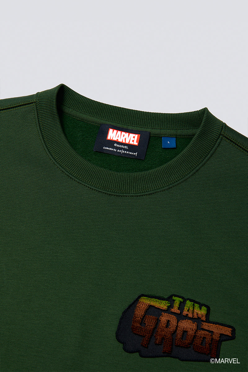 Groot Slim Fleece Sweatshirt | Dark Green GNFD01