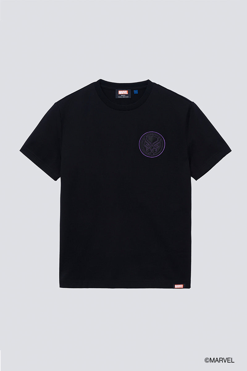 Black Panther Regal Crew Neck T-Shirt | Black BKFD01