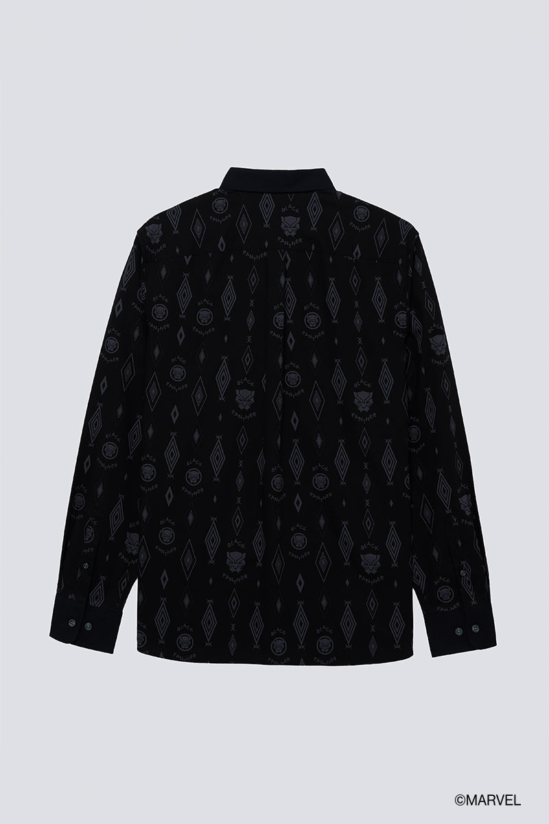 Black Panther Button-Down Casual Shirt| Black BKFD01