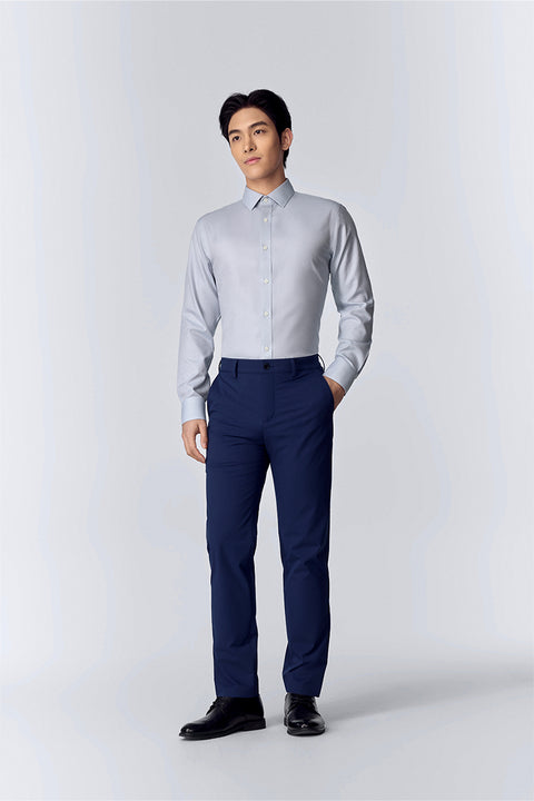 Wrinkle-Free Classic Twill Dress Shirt | Pale Grey 20987N