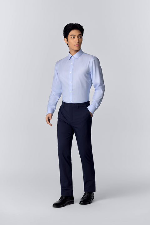 InstantCool Dobby Dress Shirt | Blue Stripes 15952N