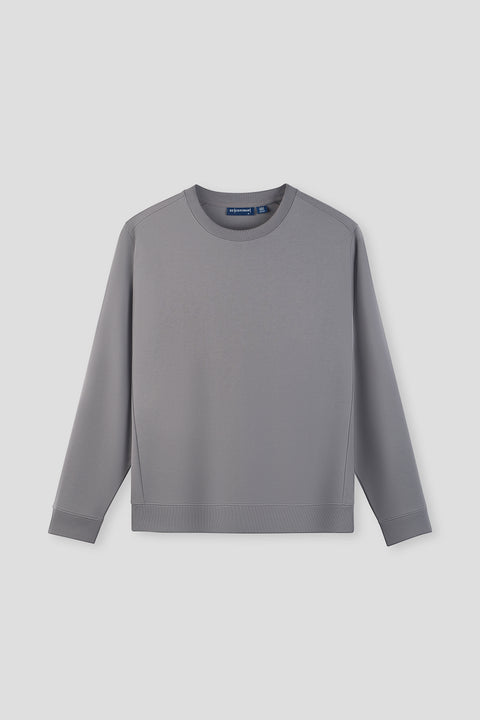 HeatGuard Twill Jacquard Crew Neck Sweatshirt | Grey GYE145