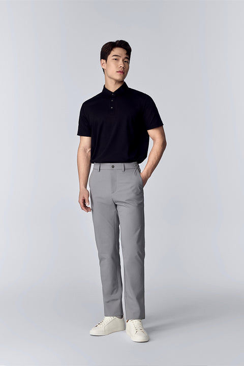 Softex Snap-Front Polo | Black BKFD01