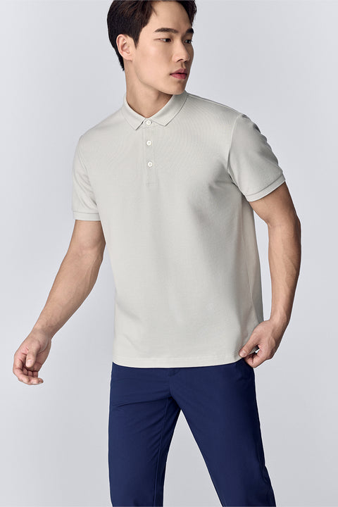 VISDRY™ 3-Button Pique Polo | Light Grey GYFL01
