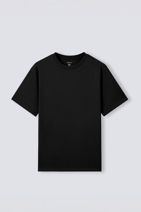 InstantCool Double-Face Knit Crew Neck T-shirt | Black BKFD01