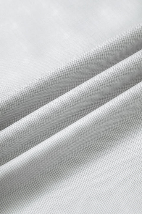Wrinkle-Free Twill Dress Shirt | Light Grey Plain 27222N