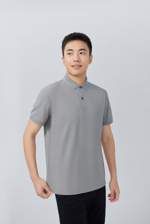 VISDRY™ Pique Polo | Stone Grey GYE103