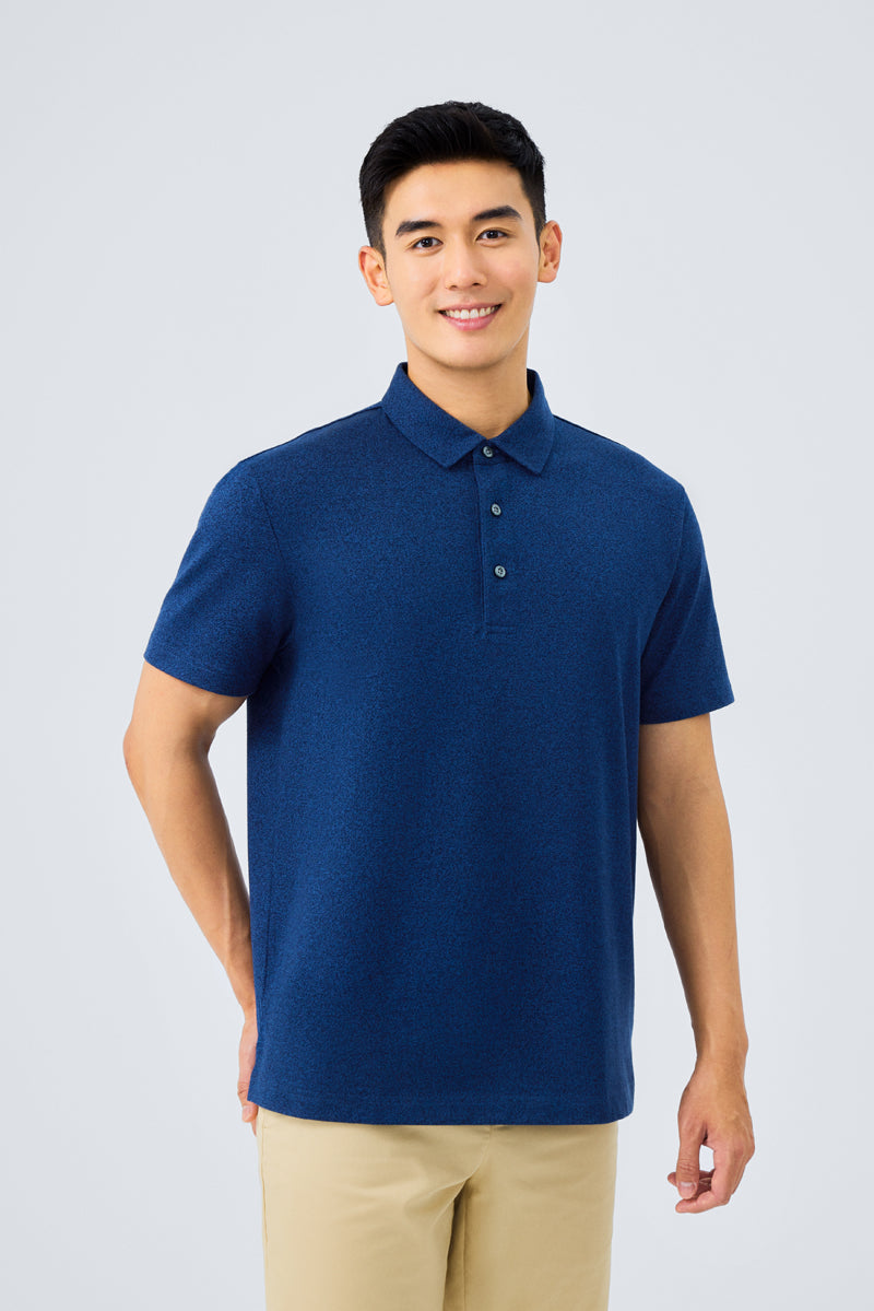 Waterless Dye 無水染 平紋針織 Polo | 深藍 BL3012