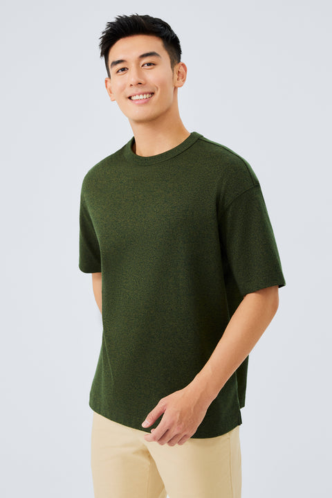 Waterless Dye Relaxed-Fit T-Shirt  | Dark Green GN0609