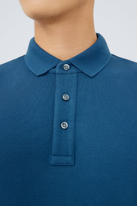 HeatGuard Jacquard Long Sleeve Polo  | Teal PT4126