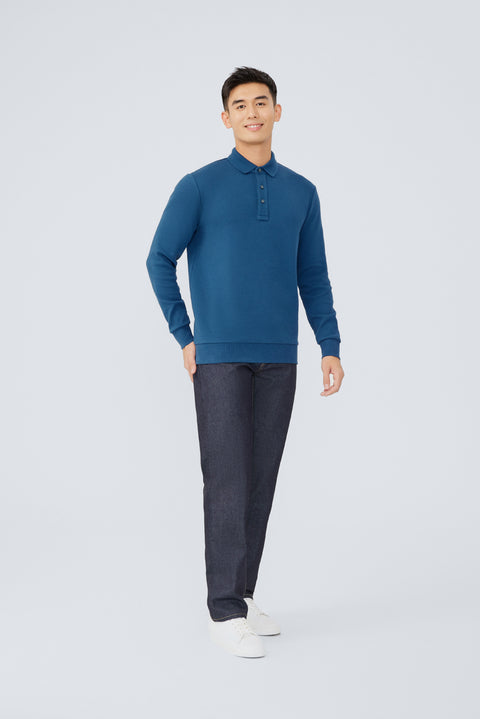 HeatGuard Jacquard Long Sleeve Polo  | Teal PT4126