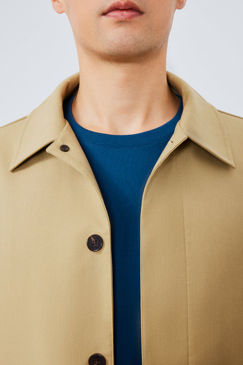 CottonSTRETCH Woven Trench Coat  | Khaki 8961NZ