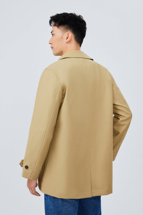 CottonSTRETCH Woven Trench Coat  | Khaki 8961NZ