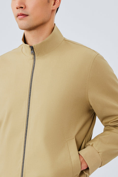 CottonSTRETCH Woven Blouson Jacket | Khaki 8961NZ