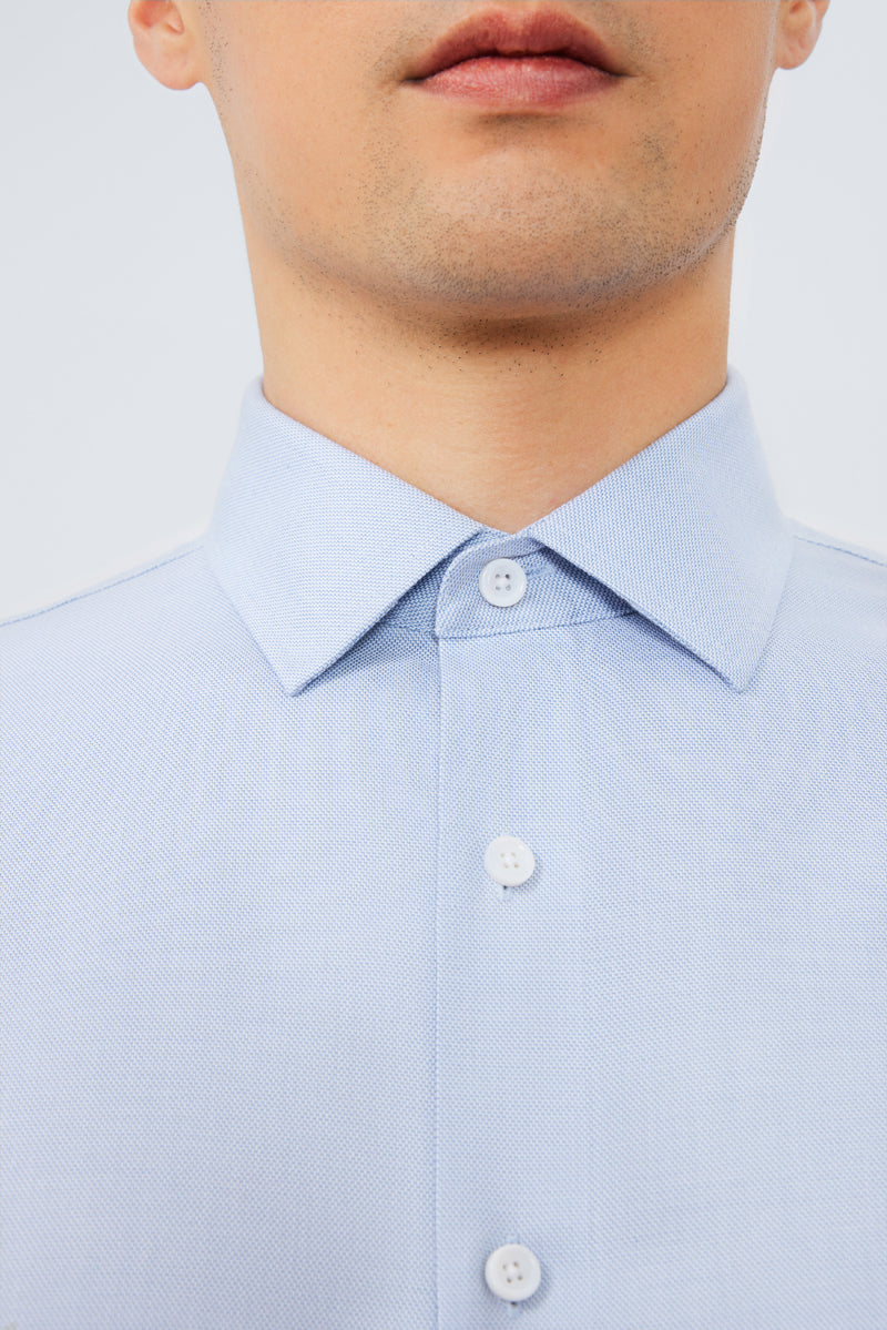 Supreme Cotton Dobby Twill Dress Shirt  | Blue 7644NZ