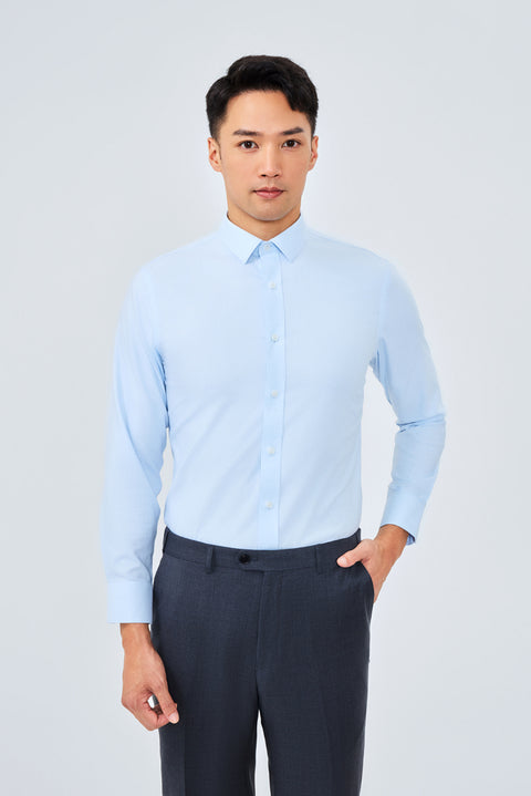 HeatGuard Dobby Twill Dress Shirt | Light Blue 8146NZ