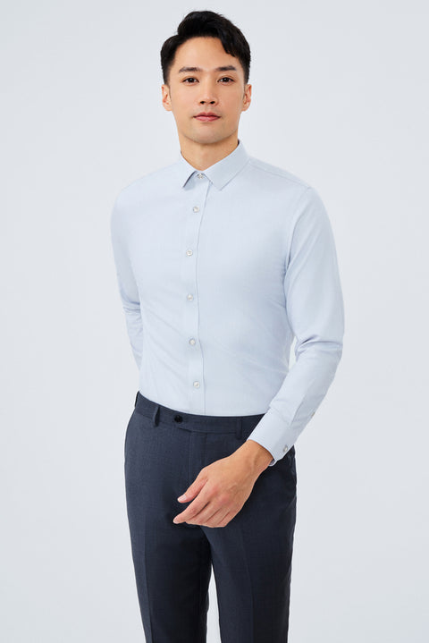 HeatGuard Dobby Twill Dress Shirt | Light Grey 9618NZ