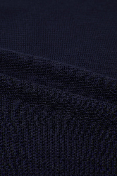Merino Wool Crew Neck Sweater  | Navy NNY030