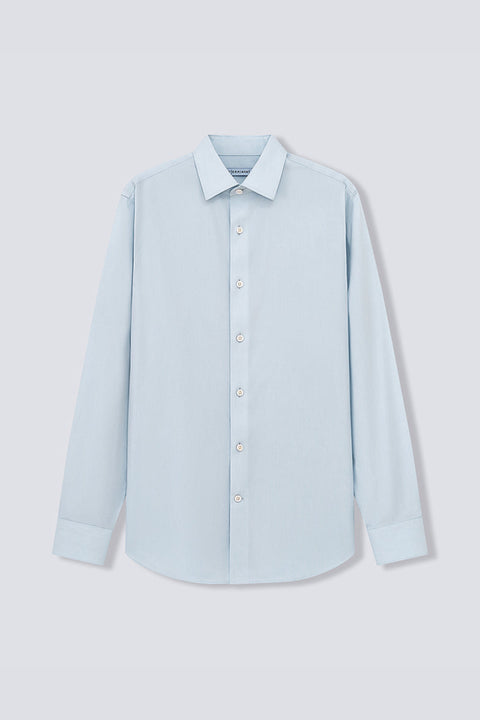 Supreme Cotton-Cashmere Dobby Dress Shirt | Pale Blue Stripes 28699N