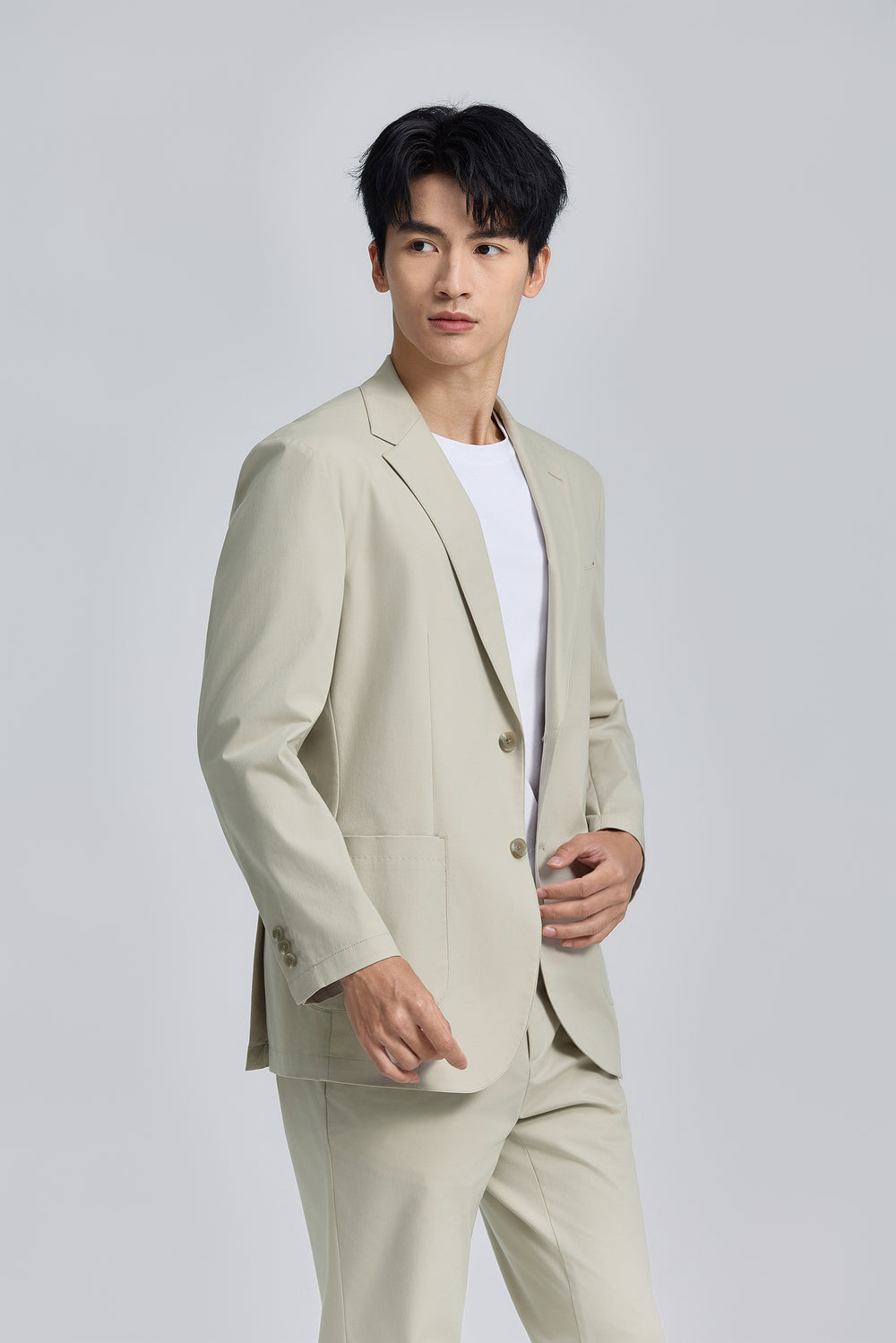 CottonSTRETCH 無結構西裝外套 | 沙色卡其 26350N
