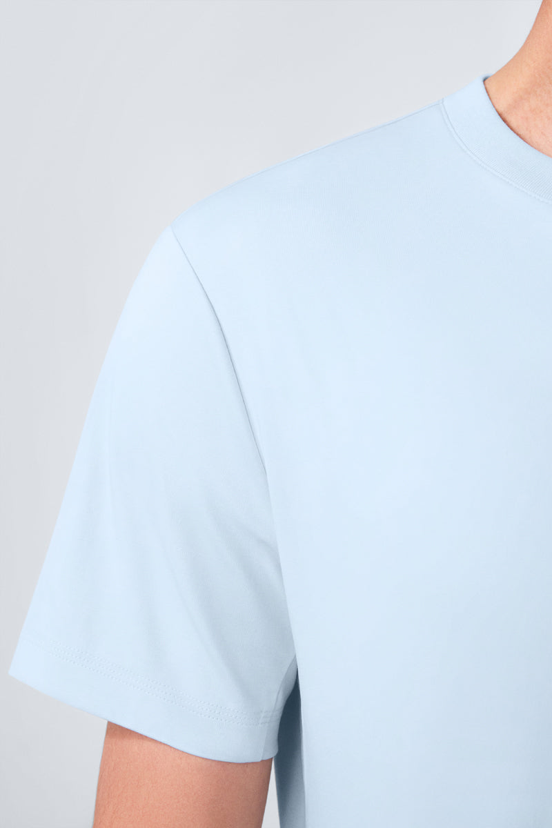 InstantCool 平紋針織圓領 T 恤 |淺藍色 BLE249