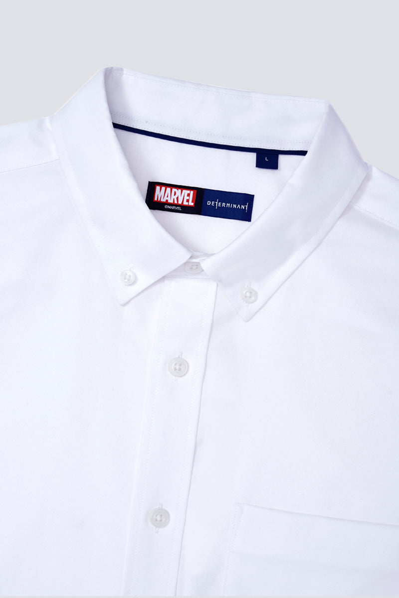 Spider-Man Oxford Button-Down Casual Shirt | White WH001Z