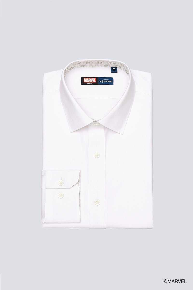 Loki Wrinkle-Free Pinpoint Oxford Dress Shirt | White WH001Z