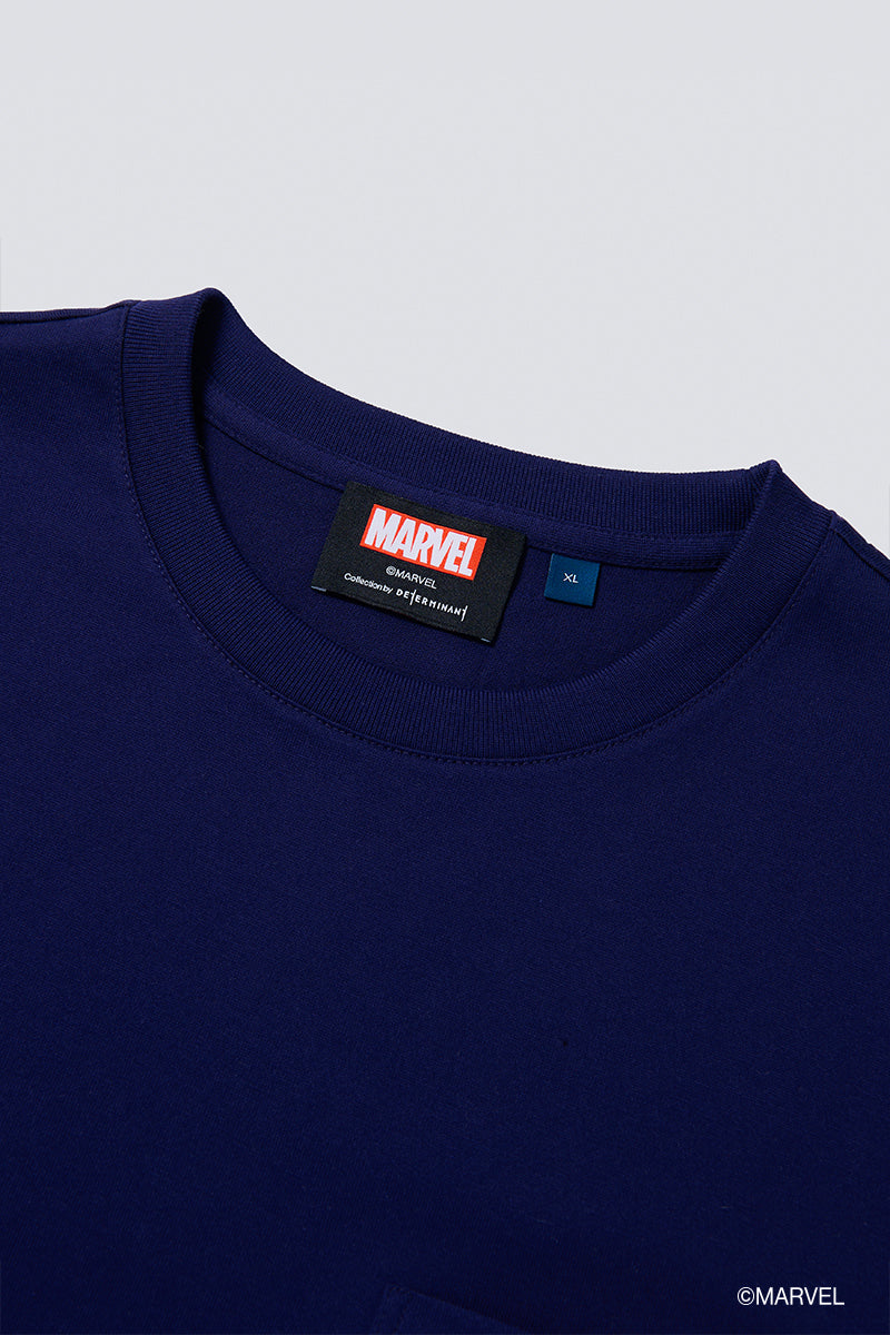 Spider-Man Regal Crew Neck Pocket T-Shirt | Dark Blue BLFD01