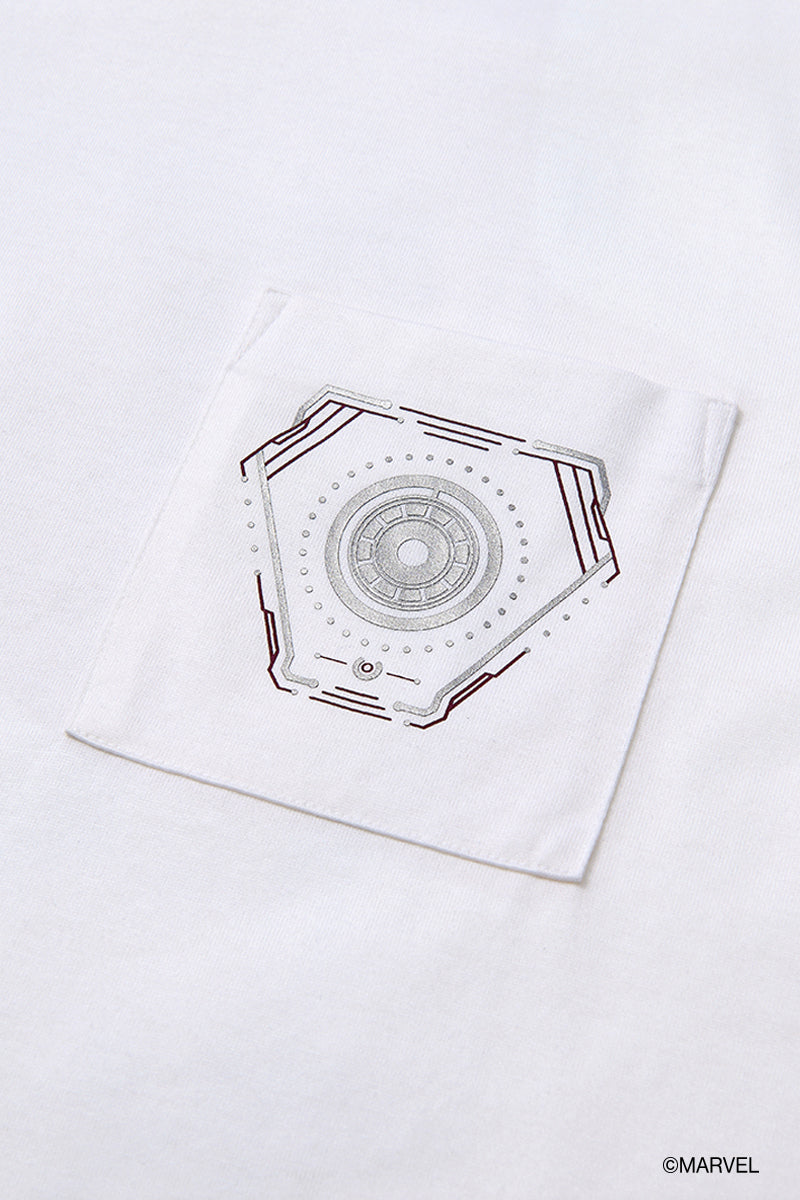 Iron Man Regal Crew Neck Pocket T-Shirt | White WH001Z