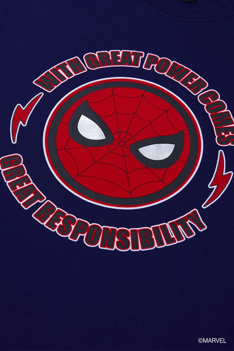 Spider-Man Slim Fleece Sweatshirt | Dark Blue BLFD01