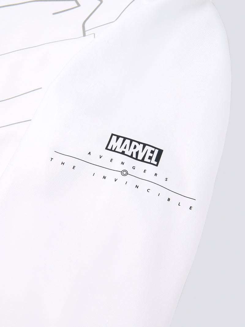 Iron Man Oxford Button-Down Casual Shirt | White WH001Z