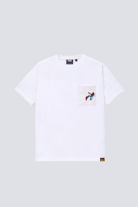 Spider-Man Pocket Printed T-Shirt | White WH001Z