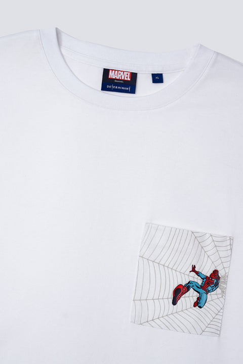 Spider-Man Pocket Printed T-Shirt | White WH001Z