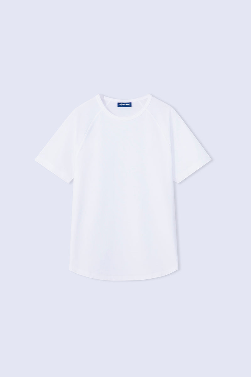 InstantCool Raglan Curved Hem T-Shirt | White WH001Z
