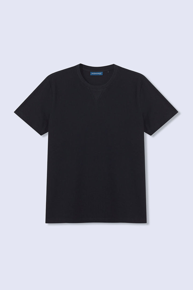 VISDRY™ Crew Neck T-Shirt | Black BKFD01