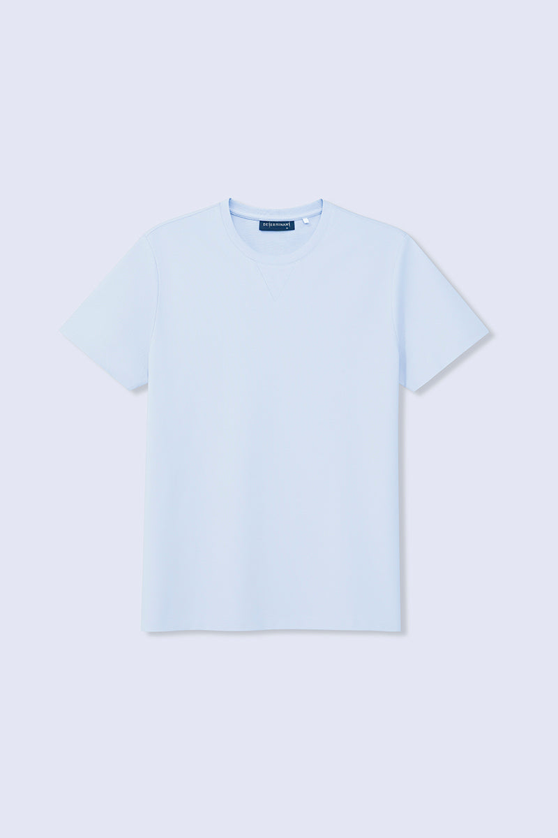 VISDRY™ Crew Neck T-Shirt | Light Blue BLE237