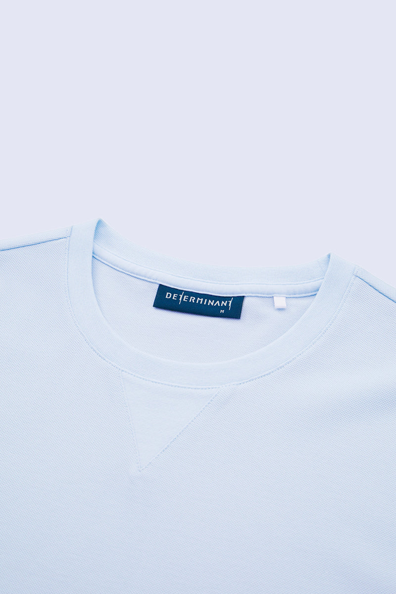 VISDRY™ Crew Neck T-Shirt | Light Blue BLE237