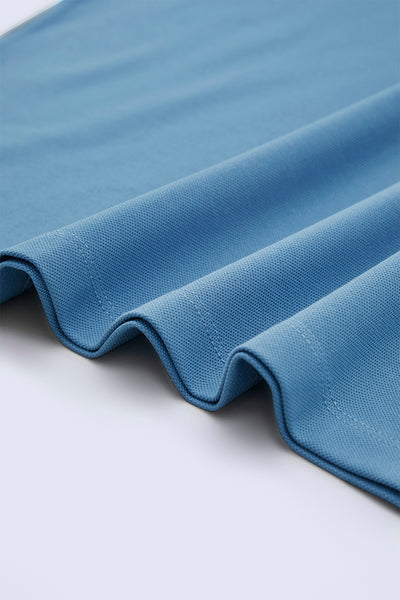 VISDRY™ Contrast Rib Crew Neck T-Shirt | Blue T7468U