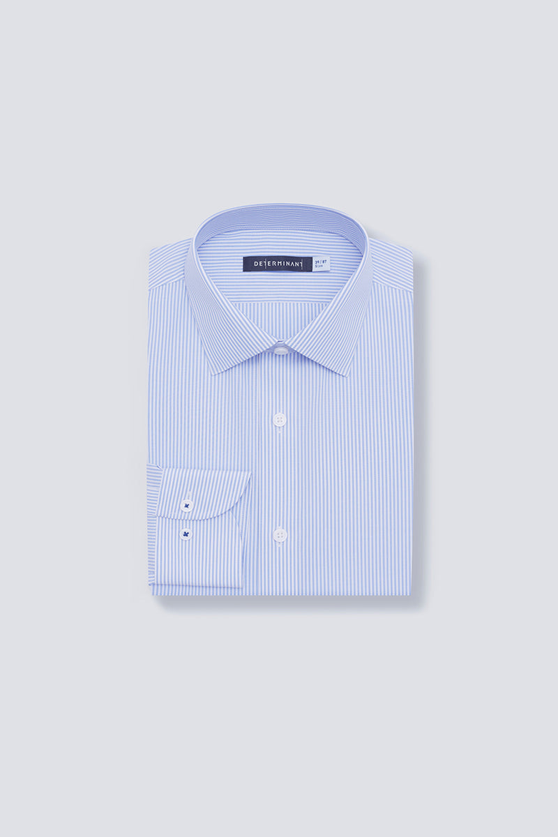 Supreme Cotton-Silk Dress Shirt | Blue Stripes | Shop Men's Dress Shirt Online DETERMINANT Supreme Cotton-Silk Dress Shirt | Blue Stripes | Shop Men's Dress Shirt Online DETERMINANT