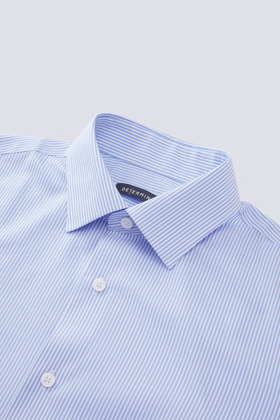 Supreme Cotton-Silk Dress Shirt | Blue Stripes 2740DK