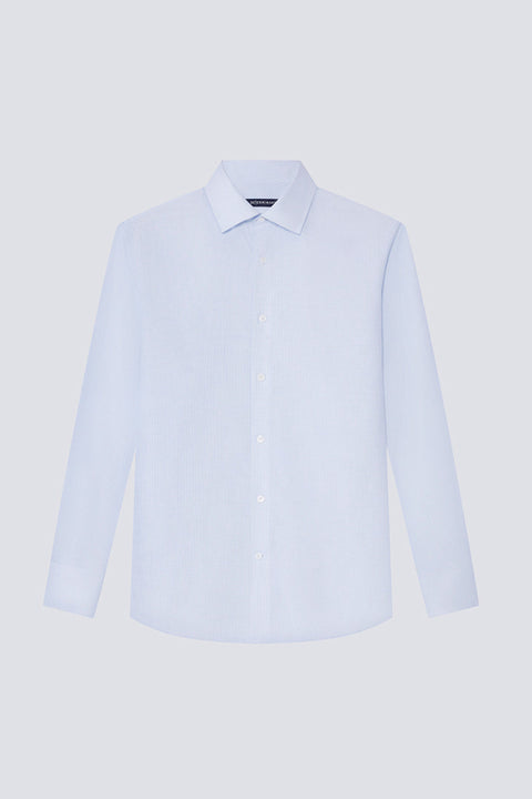 Supreme Cotton-Silk Dress Shirt | Blue Check 2741DK