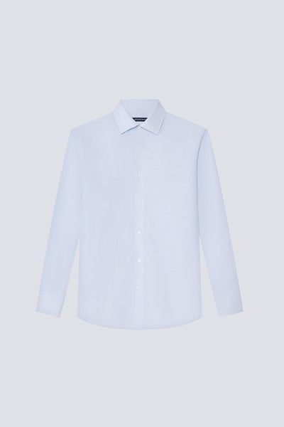 Supreme Cotton-Silk Dress Shirt | Blue Check 2741DK