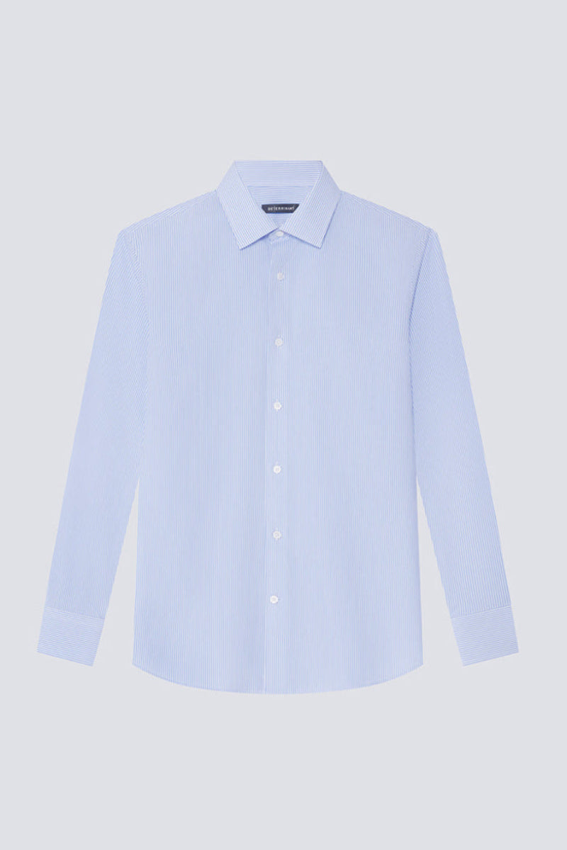 Supreme Cotton-Silk Dress Shirt | Blue Stripes 2740DK