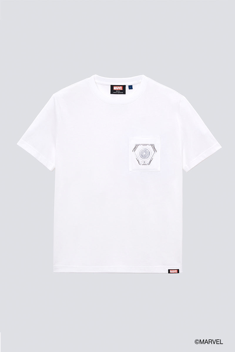 Iron Man Regal Crew Neck Pocket T-Shirt | White WH001Z