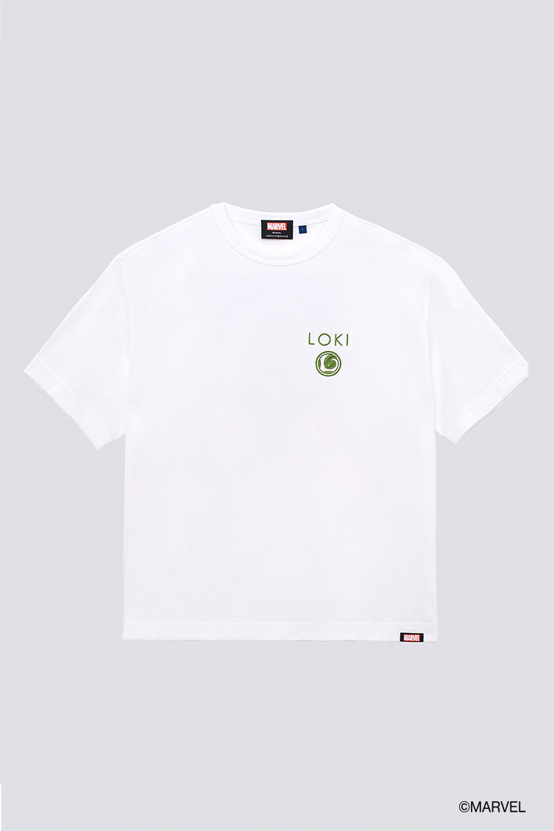 Loki Regal Relaxed-Fit Crew Neck T-Shirt  | White WH001Z