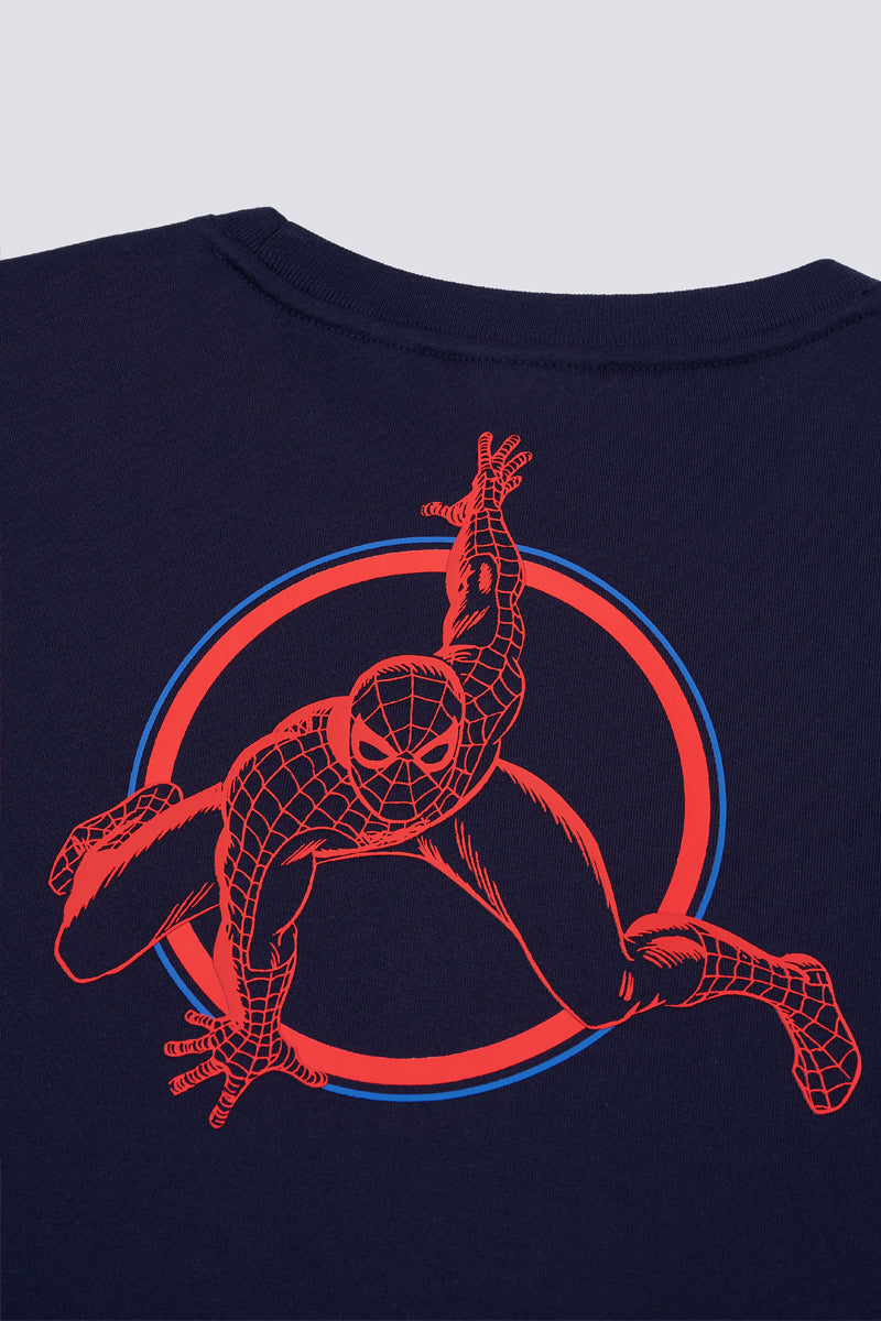 Spider-Man Crew Neck T-Shirt | Navy NNY096