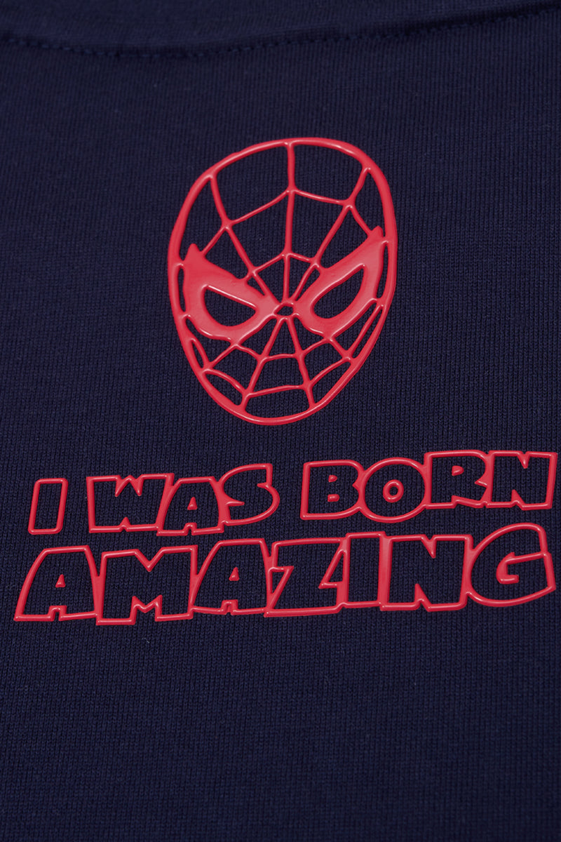 Spider-Man Icon Crew Neck T-Shirt | Navy NNY096