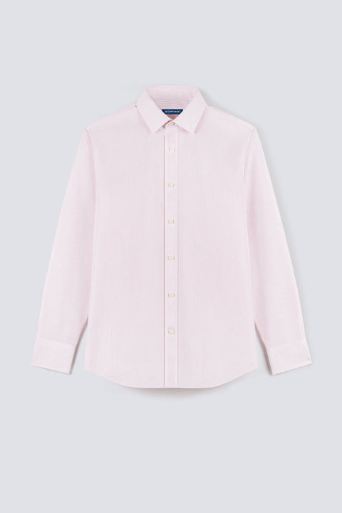 Wrinkle-Free Poplin Dress Shirt | Pink Stripes 19029N