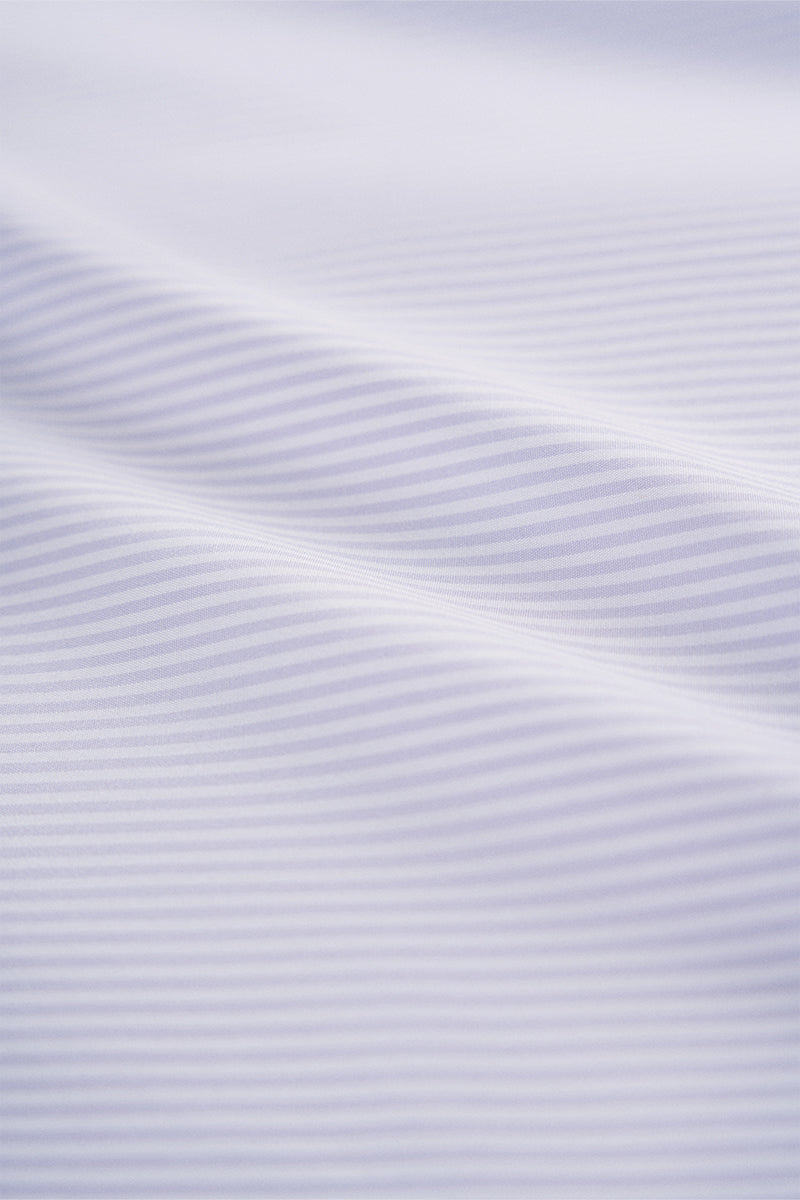 Wrinkle-Free Poplin Dress Shirt | Purple Stripes 19032N