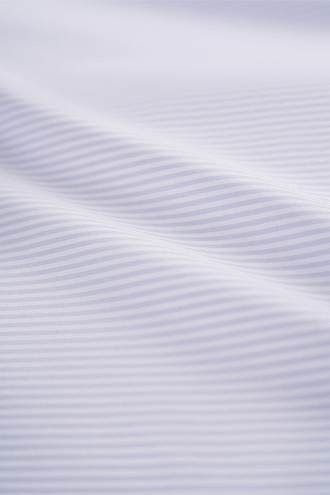 Wrinkle-Free Poplin Dress Shirt | Purple Stripes 19032N
